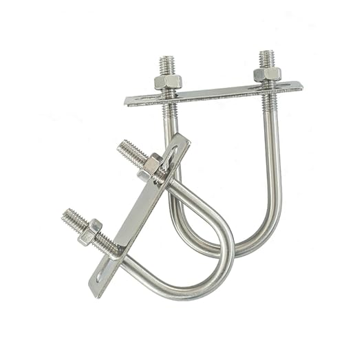 U-Bolzen, U-Klemme, M6 M8 304 Edelstahl-Filet-U-Clip mit Prallmutter-Kombination, U-förmiger Schnallenbolzen, U-förmige Schraube,(M6x45x65mm 2set) von DXEAIN