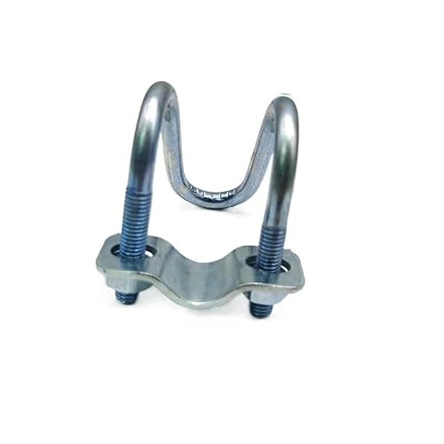 U-Bolzen, U-Klemme, M6 M8 verzinkte Doppel-U-Kreuz-Rohrschelle Schraube Stahlverbinder Gerüstbefestigung Kreuzklemme, 1 Satz,(304 M8x32x75mm 1set) von DXEAIN