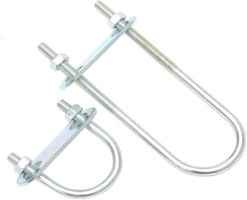 U-Bolzen, U-Klemme, M6 verlängerte verzinkte U-förmige Bolzenschraube U-förmige Rohrklemme Rohrhalteklemme Reitbolzenschnalle Haltebügel,(M6x16x46mm 5set) von DXEAIN
