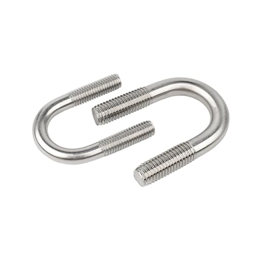 U-Bolzen, U-Klemme, U-Bolzen, U-Bolzen, U-Klemme, 5 Stück U-förmige Schraubbolzen aus Edelstahl 304 M6 M8 M10 M12 U-förmige Rohrschelle, Klemme mit Rohrschelle befestigt,(M6 x 60) von DXEAIN
