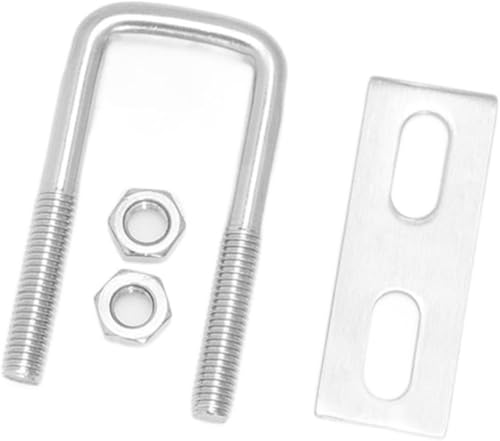U-Bolzen, U-Klemme, U-Bolzen-Vierkantklemme aus Edelstahl 304, U-Klemme, Vierkantrohrklemme, rechter Bolzen mit Prallmutternkombination,(M6x35x70(2Set)) von DXEAIN