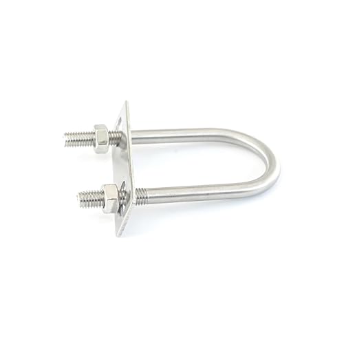 U-Bolzen, U-Klemme, verlängerter U-Bolzen aus Edelstahl 304, U-förmige feste Rohrschelle, Ringschnalle M6, M8, M10, M12,(1set M8x45x72) von DXEAIN