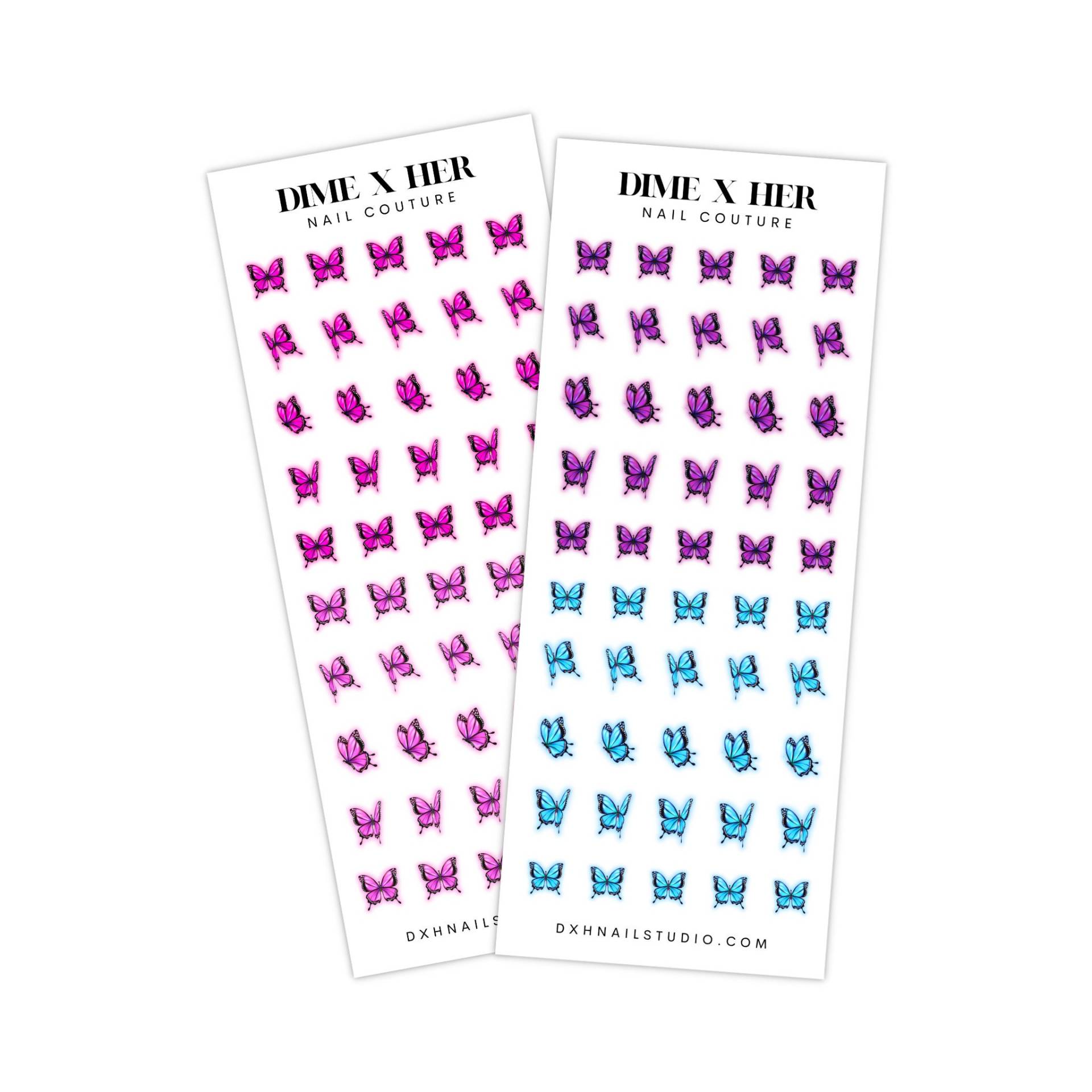 Pink Airbrushed Schmetterling Nagel Abziehbilder - Waterslide Aufkleber Nail Art Lila Rosa Trending Pink Airbrushed Schmetterling Nagel Abziehbilder - Waterslide Aufkleber Nail Art Lila Rosa Trending von DXHNAILCO