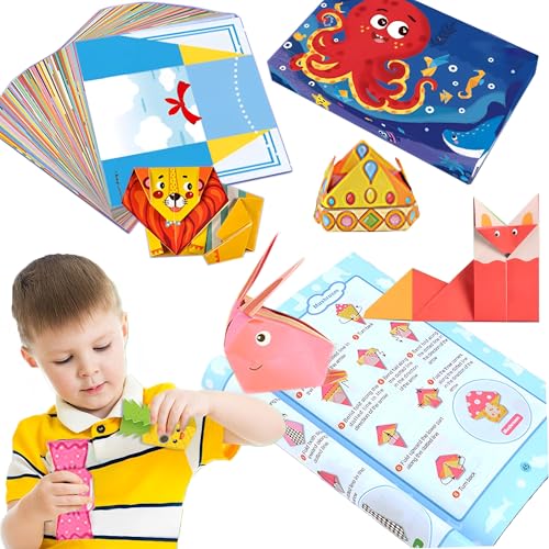 DXIA Origami Papier Kit für Kinder, 144 Blätter Doppelseitiges Origami-Papier und 72 Mustern, Origami Set für Anfänger mit Papier, Kunst und Handwerk Kit für Alter von 3 Jahren und Darüber DXIA Origami Papier Kit für Kinder, 144 Blätter Doppelseitiges Origami-Papier und 72 Mustern, Origami Set für Anfänger mit Papier, Kunst und Handwerk Kit für Alter von 3 Jahren und Darüber von DXIA
