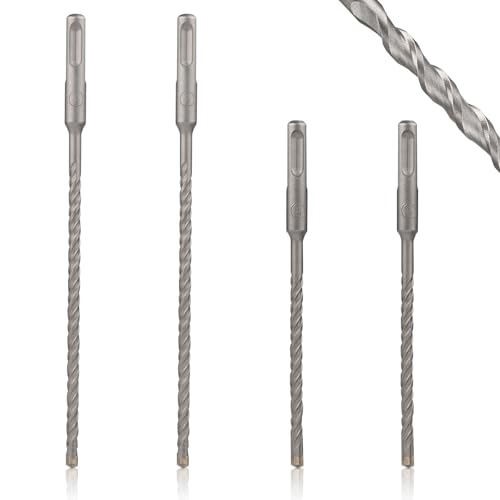 DXLing 4 Stück SDS Bohrer 6mm x 160mm und 6mm x 210mm Professionell Betonbohrer mit 4 Hartmetall Schneiden Ideal zum Bohren in Stein, Beton, Naturstein, Ziegelmauer DXLing 4 Stück SDS Bohrer 6mm x 160mm und 6mm x 210mm Professionell Betonbohrer mit 4 Hartmetall Schneiden Ideal zum Bohren in Stein, Beton, Naturstein, Ziegelmauer von DXLing