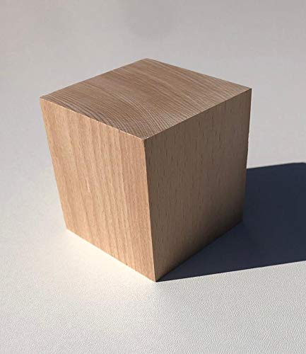 1 Holzwürfel Buche massiv 60x60x60mm. Kantholz Drechselholz. Sondermaße. von DXQ