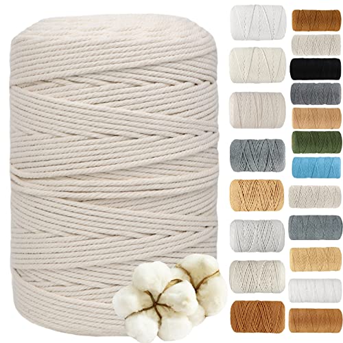 DXRPO Makramee Garn 3mmx300m, Makramee Garn, Macrame Cord für DIY Makramee Wandbehang, Makramee Blumenampel,Geschenke für Gute Freunde, Pflanze Aufhänger Boho Deko,Natürliche DXRPO Makramee Garn 3mmx300m, Makramee Garn, Macrame Cord für DIY Makramee Wandbehang, Makramee Blumenampel,Geschenke für Gute Freunde, Pflanze Aufhänger Boho Deko,Natürliche von DXRPO