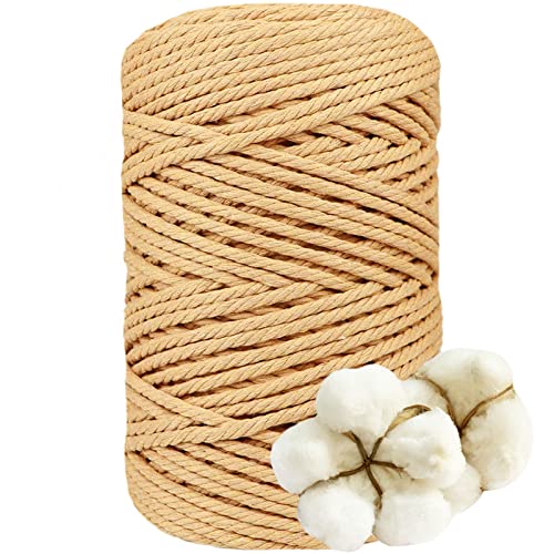 DXRPO Makramee Garn 5mmx100m, Baumwollgarn Makramee, Macrame Cord für DIY Makramee Wandbehang, Makramee Blumenampel, Weihnachten Deko, Geschenke für Gute Freunde, Pflanze Aufhänger Boho Deko,Braun DXRPO Makramee Garn 5mmx100m, Baumwollgarn Makramee, Macrame Cord für DIY Makramee Wandbehang, Makramee Blumenampel, Weihnachten Deko, Geschenke für Gute Freunde, Pflanze Aufhänger Boho Deko,Braun von DXRPO