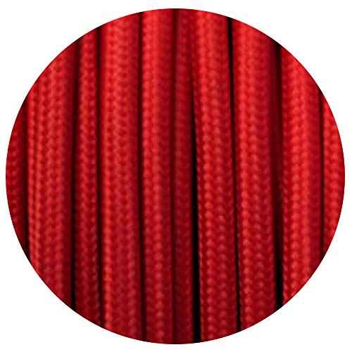 Geflochtenes Kabel, flexibles geflochtenes Kabel, Textilkabel für Beleuchtung, italienische Farbe, 10 m, flexibles Vintage-Kabel, 3-adrig, rund, rot, für Beleuchtung, 0,75 mm Geflochtenes Kabel, flexibles geflochtenes Kabel, Textilkabel für Beleuchtung, italienische Farbe, 10 m, flexibles Vintage-Kabel, 3-adrig, rund, rot, für Beleuchtung, 0,75 mm von DXZXDJIU