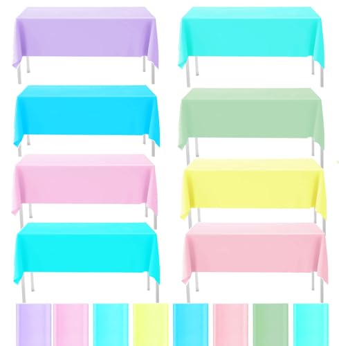 Kunststoff-Tischdecken in Pastellfarben, verschiedene Farben, Einweg-Tischdecken, Regenbogen-Mischfarben, Tischdecke für Einhorn-Geburtstagsparty, Babyparty, Hochzeit, Party-Dekorationen (8, Macarons Kunststoff-Tischdecken in Pastellfarben, verschiedene Farben, Einweg-Tischdecken, Regenbogen-Mischfarben, Tischdecke für Einhorn-Geburtstagsparty, Babyparty, Hochzeit, Party-Dekorationen (8, Macarons von DXary