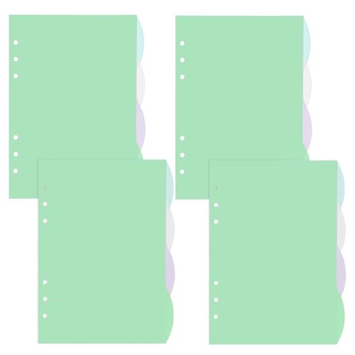DY.2ten Ordner Trennblätter A5 6 Loch - 16 Blätter/4 Sets Kunststoff Register, Farbige Index Teiler für Ringbuch, Planer, Notizbuch DY.2ten Ordner Trennblätter A5 6 Loch - 16 Blätter/4 Sets Kunststoff Register, Farbige Index Teiler für Ringbuch, Planer, Notizbuch von DY.2ten