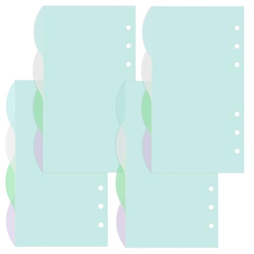DY.2ten Ordner Trennblätter A6 6 Loch, 16 Blätter/4 Sets Kunststoff Register, Farbige Index Teiler für Ringbuch, Planer, Notizbuch DY.2ten Ordner Trennblätter A6 6 Loch, 16 Blätter/4 Sets Kunststoff Register, Farbige Index Teiler für Ringbuch, Planer, Notizbuch von DY.2ten