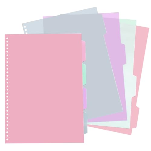 DY.2ten Ordner Register, A4 Trennstreifen für Ordner mit 30 Loch,8 teilig,1/4-Ausschnitt-Tabs, Kunststoff Index ​Teiler für Schule/Büro (2 Sets, Farbmix) von DY.2ten