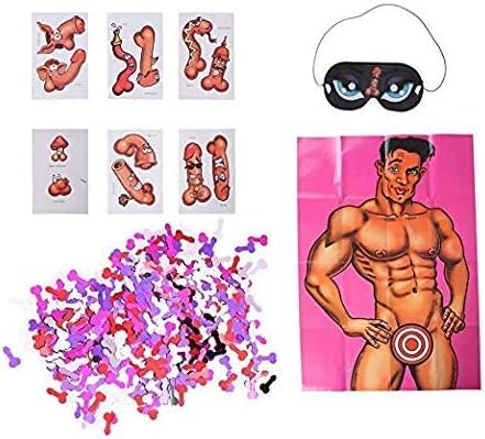 1 Packung Junk On The Hunk Night Out Partygeschenk Brautpartys und 1 Packung mehrfarbiges Konfetti-Lieferanten-Set Y5 1 Packung Junk On The Hunk Night Out Partygeschenk Brautpartys und 1 Packung mehrfarbiges Konfetti-Lieferanten-Set Y5 von DYBADYSA