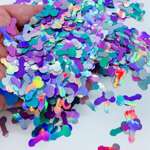 1 Packung buntes Glitzer-Konfetti, Streuung, Partygeschenk, Tischdekoration für Valentinstag, Konfettikanone, Feier, Hochzeit, Verlobung, Set, H2 von DYBADYSA