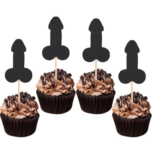 12 Stück Streich Junggesellinnenabschied Kuchen Cupcake Topper Dekoration Geschlecht Glitzer Pick für Junggesellinnenabschied Brautparty Verlobung Lieferant Gefälligkeiten Spiel Werkzeug Dekor Set Y9 12 Stück Streich Junggesellinnenabschied Kuchen Cupcake Topper Dekoration Geschlecht Glitzer Pick für Junggesellinnenabschied Brautparty Verlobung Lieferant Gefälligkeiten Spiel Werkzeug Dekor Set Y9 von DYBADYSA