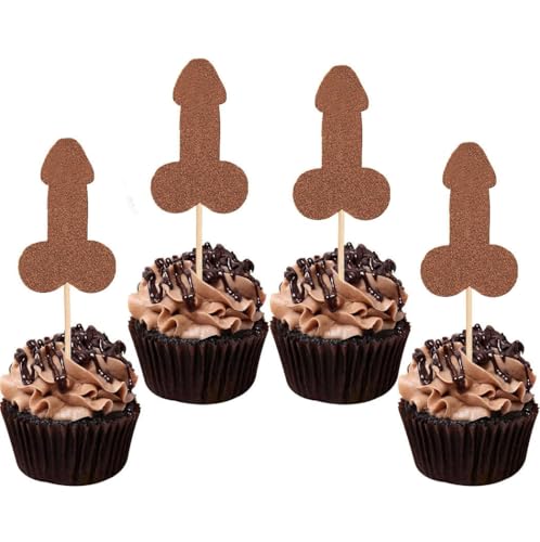 12 Stück Streich Junggesellinnenabschied Kuchen Cupcake Topper Dekoration Geschlecht Glitzer Pick für Junggesellinnenabschied Brautparty Verlobung Lieferant Gefälligkeiten Spiel Werkzeug Dekor Set Y10 12 Stück Streich Junggesellinnenabschied Kuchen Cupcake Topper Dekoration Geschlecht Glitzer Pick für Junggesellinnenabschied Brautparty Verlobung Lieferant Gefälligkeiten Spiel Werkzeug Dekor Set Y10 von DYBADYSA
