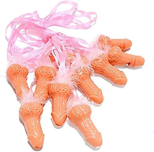 DYBADYSA 12 Stück Streich Party Pfeife Halskette Pecker mit Band Feder für Brautparty Hochzeit Junggesellinnenabschied Gastgeschenk Zubehör und 1 Packung mehrfarbiges Konfetti-Set Y3 DYBADYSA 12 Stück Streich Party Pfeife Halskette Pecker mit Band Feder für Brautparty Hochzeit Junggesellinnenabschied Gastgeschenk Zubehör und 1 Packung mehrfarbiges Konfetti-Set Y3 von DYBADYSA