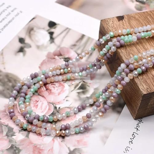 DYETEE Gemischte Farben, 2 mm, 3 mm, 4 mm, Kristall-Rondell-Perlen, facettierte Glasperlen, lose Distanzperlen für Schmuckherstellung, DIY, weibliches Armband DYETEE Gemischte Farben, 2 mm, 3 mm, 4 mm, Kristall-Rondell-Perlen, facettierte Glasperlen, lose Distanzperlen für Schmuckherstellung, DIY, weibliches Armband von DYETEE