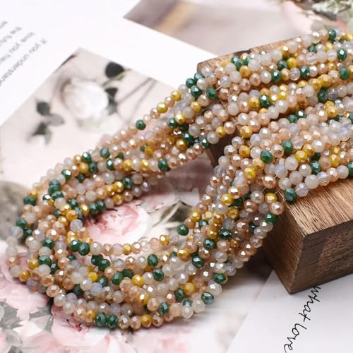 DYETEE Gemischte Farben, 2 mm, 3 mm, 4 mm, Kristall-Rondell-Perlen, facettierte Glasperlen, lose Distanzperlen für Schmuckherstellung, DIY, weibliches Armband DYETEE Gemischte Farben, 2 mm, 3 mm, 4 mm, Kristall-Rondell-Perlen, facettierte Glasperlen, lose Distanzperlen für Schmuckherstellung, DIY, weibliches Armband von DYETEE