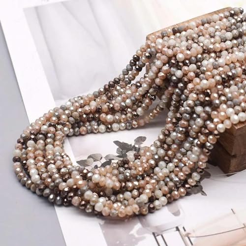 DYETEE Gemischte Farben, 2 mm, 3 mm, 4 mm, Kristall-Rondell-Perlen, facettierte Glasperlen, lose Distanzperlen für Schmuckherstellung, DIY, weibliches Armband DYETEE Gemischte Farben, 2 mm, 3 mm, 4 mm, Kristall-Rondell-Perlen, facettierte Glasperlen, lose Distanzperlen für Schmuckherstellung, DIY, weibliches Armband von DYETEE
