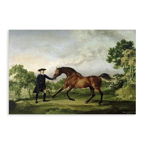 George Stubbs, The Duke Of Ancasters Bay Stallion Blanko, Held By A Groom Leinwand-Poster, Wandkunst, Schlafzimmer, Büro, Küche, Dekoration, Geschenke, 50 x 75 cm George Stubbs, The Duke Of Ancasters Bay Stallion Blanko, Held By A Groom Leinwand-Poster, Wandkunst, Schlafzimmer, Büro, Küche, Dekoration, Geschenke, 50 x 75 cm von DYHXA