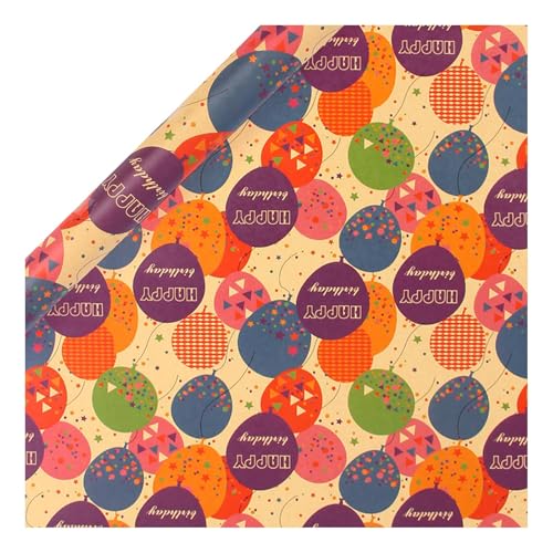 Seidenpapier Weißdruck Einwickeln Happy Birthday Gift Paper Geschenkpapier Geschenkpapier Geschenkpapier Geschenkpapier Spaß (Purple, One Size) von DYKeWei