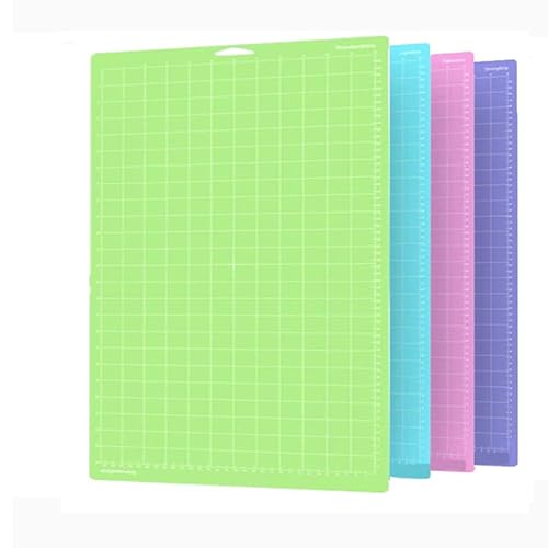 Schneidematten für Cricut, 4 Stück Schneidematten für Cricut Explore One/Air/Air 2/Maker (StandardGrip LightGrip StrongGrip FabricGrip) rutschfest langlebig Bastelmatte Ersatzzubehör für Cricut von DYLYMX