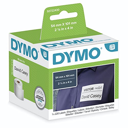 DYMO 99014 Permanentklebeetiketten, 54 x 101 mm, 220 Stück von DYMO