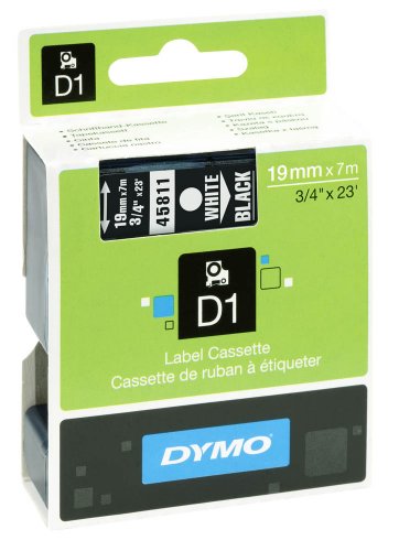 DYMO Beschriftungsband D1 45811 / 19 mm / Druck weiß / Band schwarz / für DYMO 2000, 5500, LM 200/300/350/350D/360D/400/450/450D/500TS/PC/PC II/PnP WiFi, LabelWriter 450 DUO, LP 300/350/420P DYMO Beschriftungsband D1 45811 / 19 mm / Druck weiß / Band schwarz / für DYMO 2000, 5500, LM 200/300/350/350D/360D/400/450/450D/500TS/PC/PC II/PnP WiFi, LabelWriter 450 DUO, LP 300/350/420P von DYMO