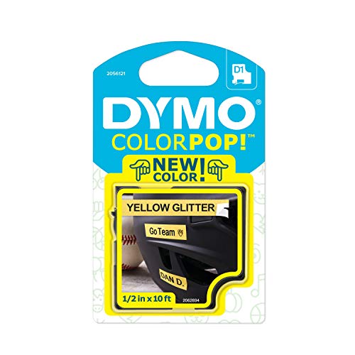 DYMO COLORPOP! Label Maker Klebeband, 1,3 cm x 3 m, Schwarz auf goldfarbenem Glitzer 1/2" W x 10' L Black on Yellow Glitter DYMO COLORPOP! Label Maker Klebeband, 1,3 cm x 3 m, Schwarz auf goldfarbenem Glitzer 1/2" W x 10' L Black on Yellow Glitter von DYMO