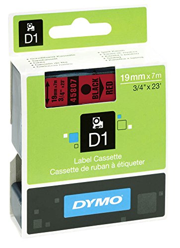 DYMO D1 45807 Beschriftungsband / 19 mm / Druck schwarz / Band rot / für DYMO 2000, 5500, LM 200/300/350/350D/360D/400/450/450D/500TS/PC/PC II/PnP WiFi, LabelWriter 450 DUO, LP 300/350/420P DYMO D1 45807 Beschriftungsband / 19 mm / Druck schwarz / Band rot / für DYMO 2000, 5500, LM 200/300/350/350D/360D/400/450/450D/500TS/PC/PC II/PnP WiFi, LabelWriter 450 DUO, LP 300/350/420P von DYMO