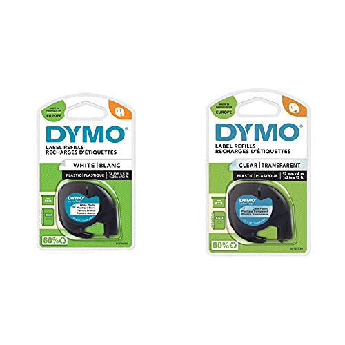 DYMO LT Etikettenband Authentisch | schwarz auf transparent | 12 mm x 4 m & DYMO LT Etikettenband Authentisch | schwarz auf weiß | 12 mm x 4 m DYMO LT Etikettenband Authentisch | schwarz auf transparent | 12 mm x 4 m & DYMO LT Etikettenband Authentisch | schwarz auf weiß | 12 mm x 4 m von DYMO