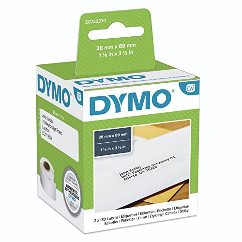 DYMO LabelWriterAdressEtiketten, 89 x 28 mm, weiß S0722370 von DYMO