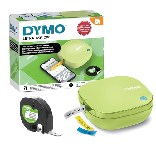 DYMO LetraTag 200B-Beschriftungsgerät mit Bluetooth, verbindet Sich über Wireless Bluetooth-Technologie mit iOS und Android, inklusive 1 x Papierschriftband in Weiß, Pistaziengelb DYMO LetraTag 200B-Beschriftungsgerät mit Bluetooth, verbindet Sich über Wireless Bluetooth-Technologie mit iOS und Android, inklusive 1 x Papierschriftband in Weiß, Pistaziengelb von DYMO