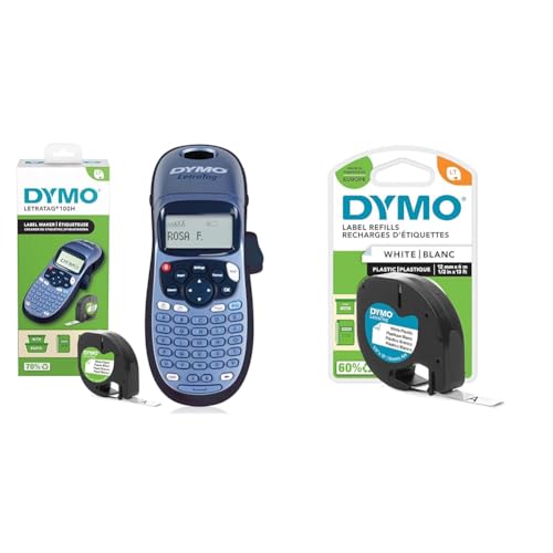 DYMO LetraTag LT-100H Beschriftungsgerät Handgerät & Original LetraTag Etikettenband| schwarz auf weiß | 12 mm x 4 m | selbstklebendes Kunststoff Schriftband | für LetraTag-Beschriftungsgerät DYMO LetraTag LT-100H Beschriftungsgerät Handgerät & Original LetraTag Etikettenband| schwarz auf weiß | 12 mm x 4 m | selbstklebendes Kunststoff Schriftband | für LetraTag-Beschriftungsgerät von DYMO