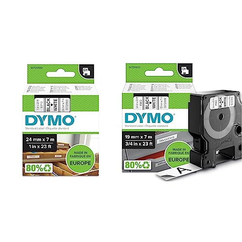 DYMO Original D1-Etikettenband & Original D1-Etikettenband | schwarz auf weiß | 19 mm x 7 m | selbstklebendes Schriftband | für LabelManager-Beschriftungsgerät DYMO Original D1-Etikettenband & Original D1-Etikettenband | schwarz auf weiß | 19 mm x 7 m | selbstklebendes Schriftband | für LabelManager-Beschriftungsgerät von DYMO