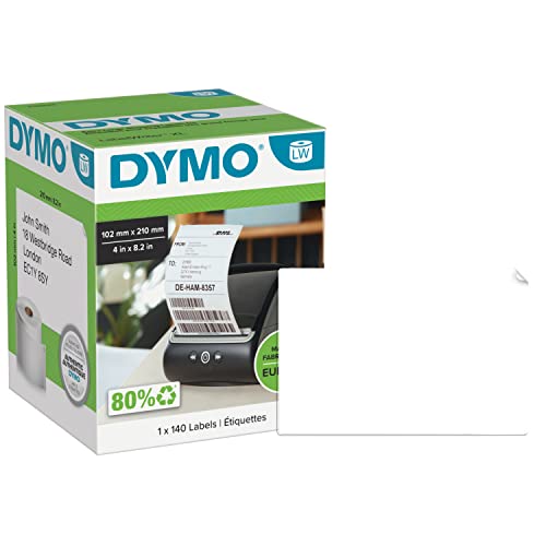 DYMO Original LabelWriter DHL Versandetiketten für LabelWriter 5XL/4XL-Etikettendrucker | 102 mm x 210 mm | Rolle mit 140 Etiketten | selbstklebend | für LabelWriter Beschriftungsgerät DYMO Original LabelWriter DHL Versandetiketten für LabelWriter 5XL/4XL-Etikettendrucker | 102 mm x 210 mm | Rolle mit 140 Etiketten | selbstklebend | für LabelWriter Beschriftungsgerät von DYMO