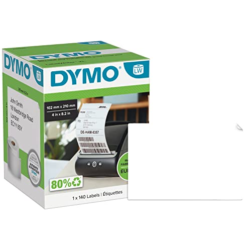 DYMO Original LabelWriter DHL Versandetiketten für LabelWriter 5XL/4XL-Etikettendrucker | 102 mm x 210 mm | Rolle mit 140 Etiketten | selbstklebend | für LabelWriter Beschriftungsgerät von DYMO