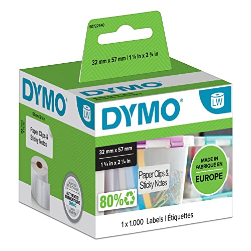 DYMO Original LabelWriter Mehrzwecketiketten | 57 mm x 32 mm | Rolle mit 1.000 leicht ablösbaren Etiketten | selbstklebend | für LabelWriter Etikettendrucker und Beschriftungsgerät von DYMO