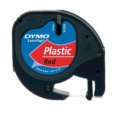 DYMO S0721580-Etiketten, schwarz/rot von DYMO