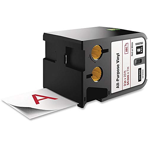 DYMO XTL Allzweck-Vinyletikett (54 mm x 7 m) - Rot auf Weiß von DYMO