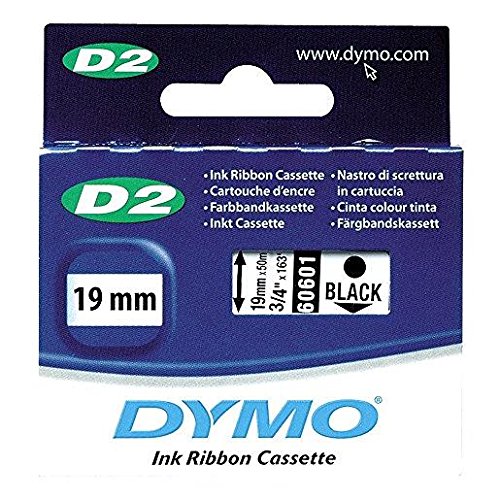 Dymo 12 mm D2 Label Tape D2 Label Etikette – Bänder für Drucker Etiketten (D2, gelb, Polyester, Blister, 10 m, 19 mm) von DYMO