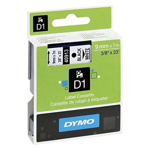 Dymo D1 Band 40913 Beschriftungsband ORIGINAL S0720680 9mmx7m Band weiß Schrift schwarz von DYMO
