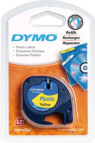 Dymo LetraTag Band, Plastik, 12 mm x 4 m schwarz auf gelb von DYMO