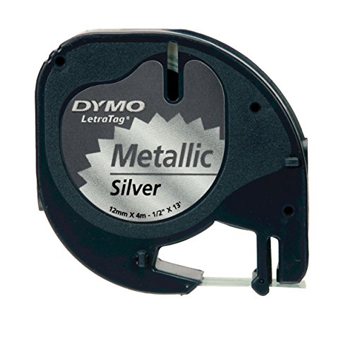 DYMO Metallic Band (12mm x 4m) Grau - Etikettband - 1 Rolle von DYMO
