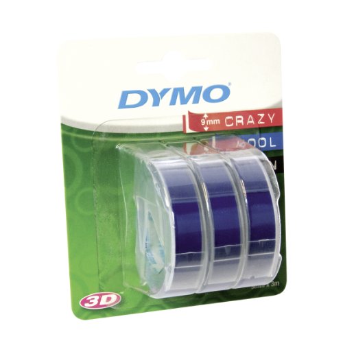 Dymo-Prägeetiketten (selbstklebend, 9 mm x 3 m) 3er Pack blau von DYMO