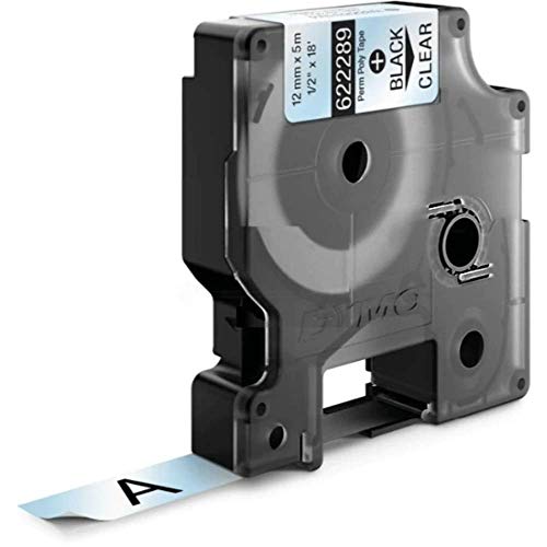 DYMO Rhino Industrie Permanente Polyesteretiketten | 12 mm x 5,5 m | Schwarz auf Transparent | selbstklebendes Schriftband | für DYMO Rhino und LabelManager Beschriftungsgerät DYMO Rhino Industrie Permanente Polyesteretiketten | 12 mm x 5,5 m | Schwarz auf Transparent | selbstklebendes Schriftband | für DYMO Rhino und LabelManager Beschriftungsgerät von DYMO
