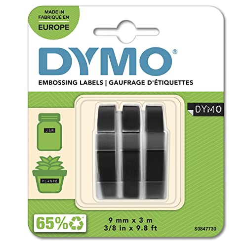 Dymo S0847730 Prägeband 3D schwarz 9mmx3m VE=3 für 3D 9mm 3D 9mm von DYMO