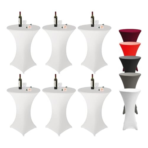 6 Stück Stretch Stehtisch Husse Stehende Tischdecke 80 x 110cm Elastische Tischdecken für Bar Counter, Runde Tisch Hochzeit, Geburtstagsfeier 6 Stück Stretch Stehtisch Husse Stehende Tischdecke 80 x 110cm Elastische Tischdecken für Bar Counter, Runde Tisch Hochzeit, Geburtstagsfeier von DYOUen